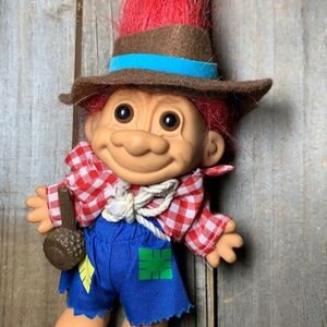 Vintage Russ Troll Toy in a Hillbilly Theme Outfit 5" Troll Beverly Hillbillies